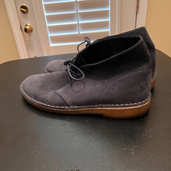 Clarks size 10 blue suede boots shoes main image 3